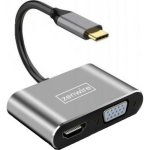 Adaptador USB-C Zenwire 4 en 1 HDMI 4K VGA USB 3.0 Power Delivery 87W