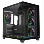 PC-Gehäuse Rampage Sealite 7 Lüfter ARGB ATX Schwarz