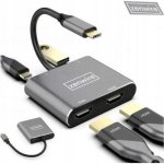 USB-C Adapter Zenwire 4 in 1 2 HDMI USB 3.0 Power Delivery 87W