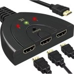 Interrupteur et répartiteur HDMI Retoo 3 entrées 4K