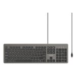 Teclado UNITEK SlimTap Ultra Light completo com switch de tesoura cinza