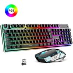Clavier OVO 104 touches membrane sans fil gaming RGB rétroéclairé