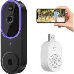 Interphone Vidéo WiFi OVO 1080p Vision nocturne Audio bidirectionnel