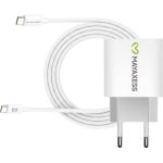 Chargeur Rapide USB 20W Mayaxess Blanc avec Câble USB-C 1m