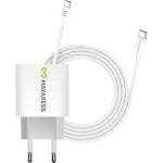 Caricatore USB 20W Mayaxess Ricarica Rapida con Cavo USB-C 1m Bianco