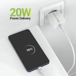 Caricatore Rapido USB Mayaxess 20W Bianco con Cavo USB-C