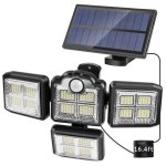 Lampe Solaire LED OVO 198 LEDs Capteur de Mouvement 3 Modes 6000K