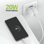 Carregador USB Mayaxess SEK-VIRT-S26P 20W rápido com cabo USB-C 1m