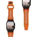 UAG Monarch FKM Armband Apple Watch Ultra/Ultra 2/Ultra 3 Orange Schwarz