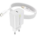 Caricatore Rapido 20W Mayaxess Bianco con Cavo USB-C 1m