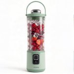 H.koenig Mini Batidora Portátil Recargable 470 Ml, Batidora De Smoothies Inalámbrica 110w Con 6 Cuchillas De Acero Inox, Recargable Usb-c 3,5h, Verde