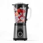 H.koenig Batidora De Vaso Mxk36 1,5l 1000w, Licuadora Potente Con Función Pica Hielo, Jarra De Cristal Graduada, 2 Velocidades + Pulse, Gris Antracite