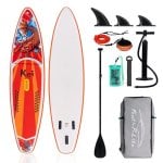 Tabla de paddle surf hinchable Funwater SUPFR01E 350x84x15 cm Roja