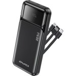 Powerbank Awei PA-91 10000 mAh 22.5W Carga Rápida USB-C USB-A Preto