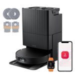 Roborock Qrevo Edge 2 Set Robot Aspirador Fregona 25000 Pa, 7,98cm, Antienredos, 81ºC+Secado, Negro
