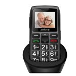 Artfone C1+4G 4G 1,8" Botones Grandes Base de Carga Negro