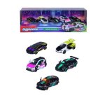 Majorette Sl Neon Racer 5 Miniaturen 1/64 Set Mit Metallkarosserie und Neonfelgen