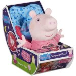 Peluche Peppa Pig Sleepover avec Lumière et Nana, Sac de Couchage et Poignée