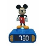 Sveglia digitale Lexibook Mickey Mouse 3D con luce notturna e effetti sonori