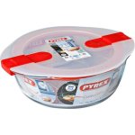 Placa Pyrex Cook & Heat Vidro Borossilicato Redonda 20cm 1.1L Tapa Hermética