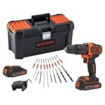Trapano a percussione BLACK+DECKER BDCHD18C2TA-QW 18V 40Nm 2 batterie 1.5Ah