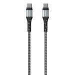 Cable USB-C GÉNÉRIQUE C521CKSL 2 m nylon trenzado noir/argent