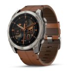 Garmin Fenix 8 Bluetooth GPS 1,4" Titane Marron Taille Unique Étanche 10 ATM SpO2