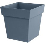 Vaso quadrato EDA Toscane 39x39x39 cm 38 L Bleu Jean polipropilene interno esterno