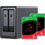 NAS UGREEN 54TB 8GB RAM 2 bahías 2,5GbE HDMI USB-C SD M.2 DXP2800