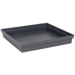 Vassoio Quadrato EDA Toscane 40x40x5.9cm Plastica Grigio Antracite Anti-UV