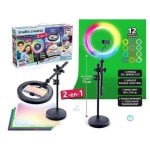 Kit Studio Video 2 in 1 Canal Toys LED Multicolore Treppiede 80 cm Schermo Verde XL