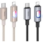 Kabel Hoco U144 USB-C Lightning 1,2 m LED 27 W PD Schwarz