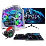 Desktop Nitropc Pack Avançado AMD Ryzen 7 5800X 32GB 1TB SSD RTX 5060 Ti Windows 11 Branco Monitor 24"