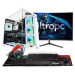 Desktop Nitropc Pack Extremo Intel Core i7-12700K 32GB 1TB SSD RTX 5060 Ti Windows 11 Branco