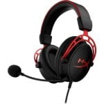 Casque HyperX Cloud Alpha avec câble, son clair, micro amovible, aluminium rouge