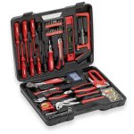 Meister Werkzeugset 60 Teile Hartkoffer Organizer, Verchromtes Werkzeug Magnetischer Schraubendreher Ratschenkasten