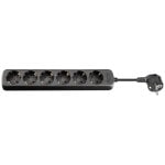 Steckdosenleiste Goobay 96050 6 Steckplätze Typ F 3 m Innenwinkel schwarz