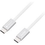 Câble USB-C Forcell Cafule Color 240W 1,2 m Tressage Textile Blanc