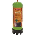 Cilindro De Gas Desechable Argón/co2 2,2 L Gys 043671 Para Mig-mag Y Tig (mezcla 80-100% Ar / 20% Co2), Rosca M10x1, Verde Con Banda Naranja