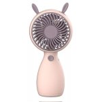 Mini Ventoinha Portátil Dam Electronics Rosa 5W USB Compacta ABS