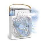 Ventoinha de Mesa Dam Electronics 5W 3 Velocidades Nebulizadora Luz RGB Depósito 600ml