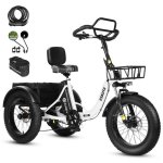 Bicicleta eléctrica Eskute T302 Pro plegable 250W 48V 20,8Ah blanca