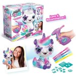 Einhorn Kuscheltier Style 4 Ever personalisierbar mit Elektro-Airbrush 120+ Schablonen 33 cm