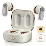 Auriculares Blackview Airbuds K2 sans fil Bluetooth 6.0 pour enfants, design animalier, blanc doré
