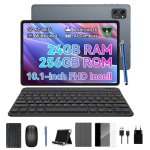 Tablet ExcitPower T20 10,1" WiFi 8GB Blau 256GB mit Stylus Pen und Tastatur, IPS Display