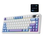 Teclado Aula F75 Max mecánico inalámbrico 75% con pantalla TFT y RGB