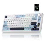 Teclado Aula S75 Pro mecánico inalámbrico compacto 75% con pantalla LCD y RGB