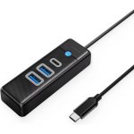 Hub Orico 3 portas 5 Gbit/s USB-C e USB-A modelo PWC2U-C3