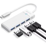 Hub Orico 4 porte USB 3.0 5 Gbit/s modello PAPW4A-C3 cavo 1,8 m