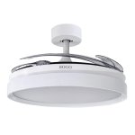 Ventilador de Techo con Luz SOGO VEN-SS-21845 30W 105cm 6 Velocidades Motor DC Aspas Retráctiles Mando